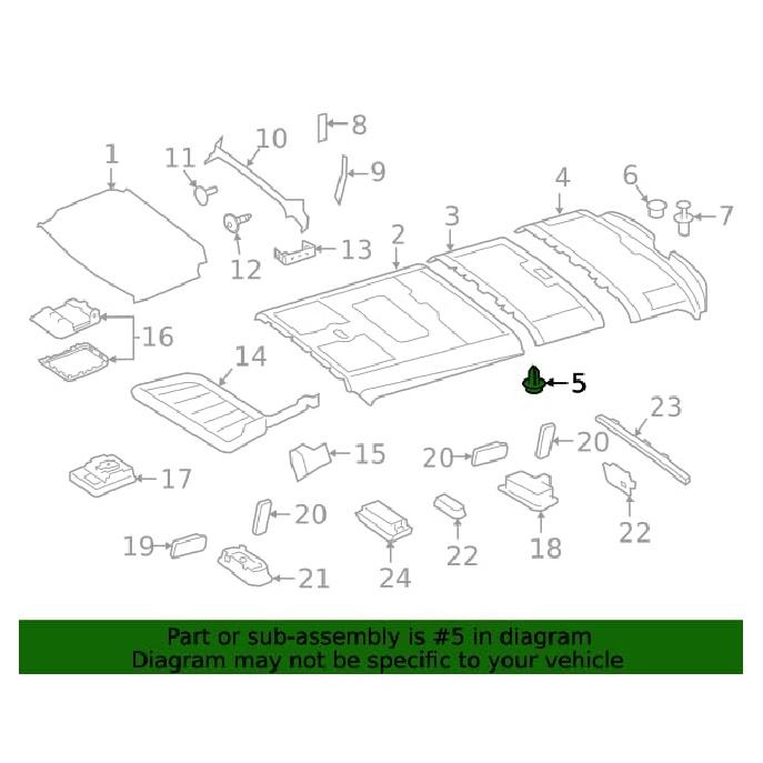 25Pcs Gray Nylon Headliner Retainer Clips 0089880978 008-988-09-78 Compatible with Mercedes-Benz Metris 2016-2023, Fits Sprinter 1500 2019-2023,