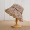 New lace hollow big brim basin hat women's summer sunscreen sun hat gentle wind show face hat