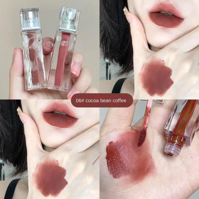 Глазурь для губ с клубничным медведем, бархатная матовая матовая глазурь, грязевая увлажняющая, не легко испачканная чашка, милая помада белого цвета