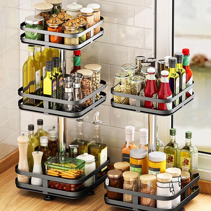 360 Rotating Spice Rack Organizer