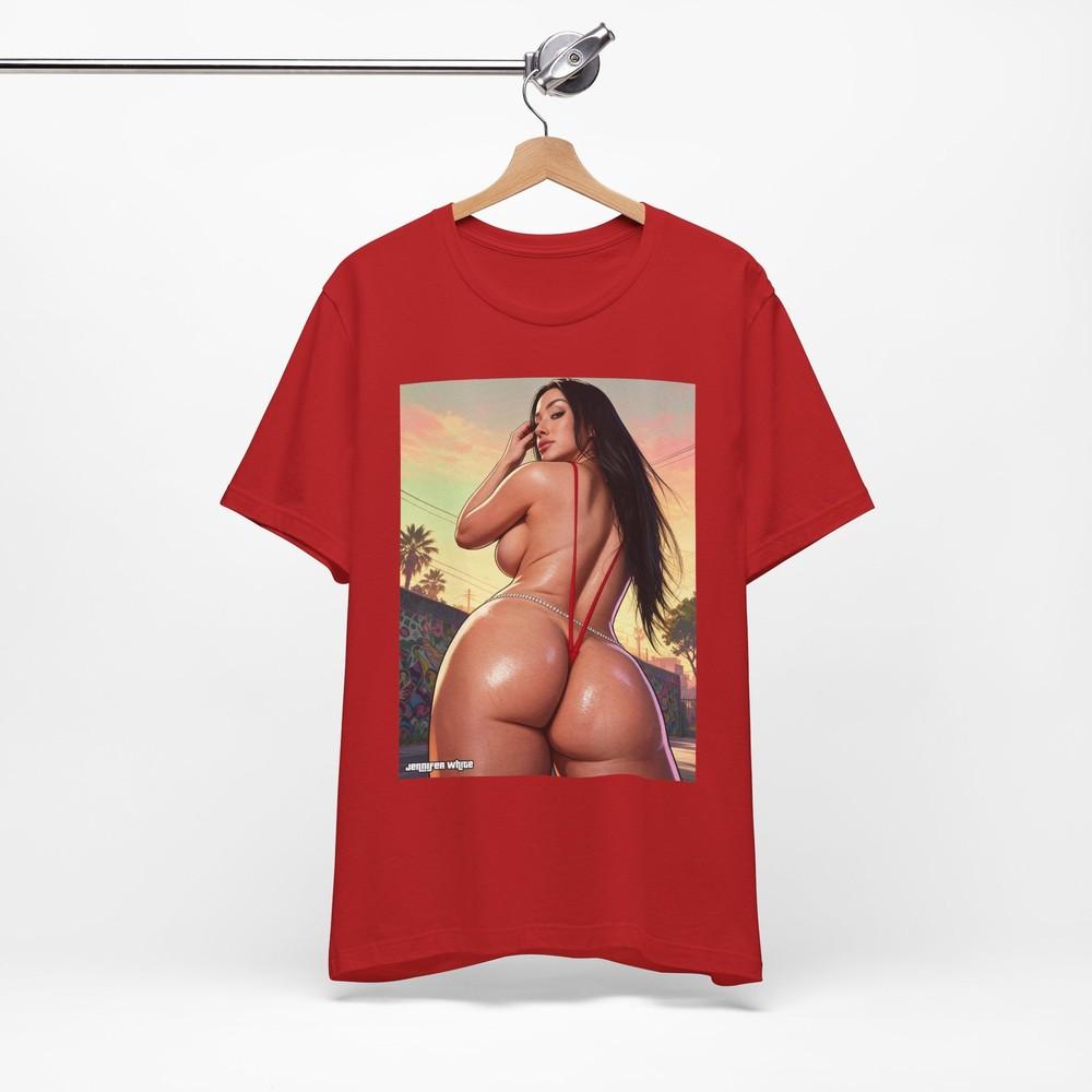 Jennifer White Bikini Pinup T-Shirt | GTA 6 Graphic Streetwear Print Tee