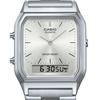 Casio AQ-230A-7A Серебряные аналогово-цифровые часы, Один размер, с серебряным браслетом