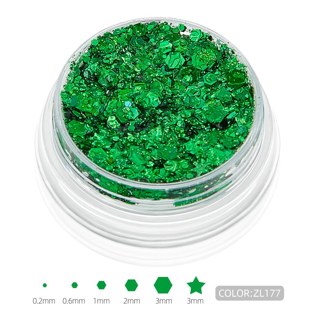 Popular Sequins Gel Glitter Gel Body Facial Hair Eye Stage Makeup Highlight Powder Sequins