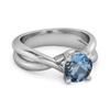 London Blue Topaz Crisscross Band Ring - 925 Sterling Silver