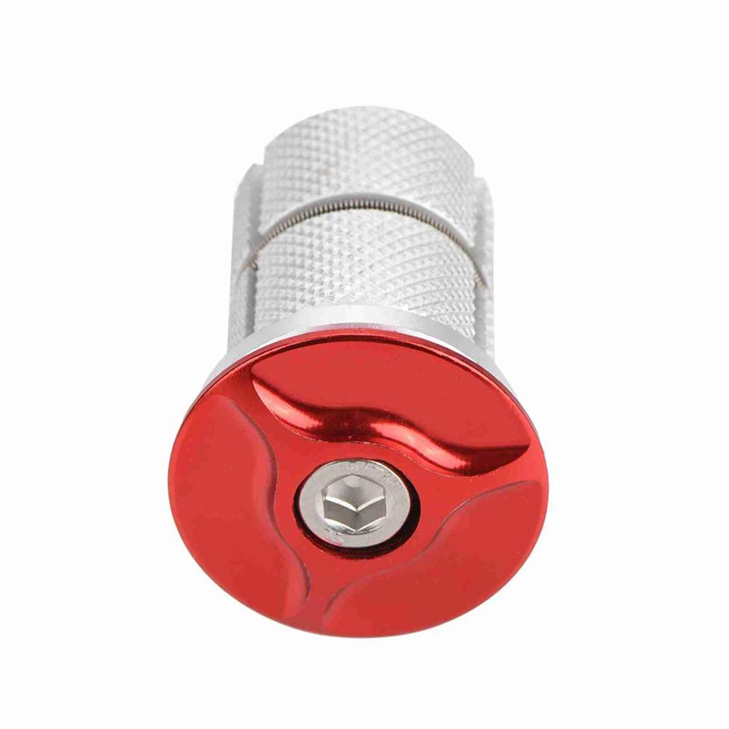 Aluminum Alloy Stem Headset Top Cap Bike Fork Expander Bung 1/1.25inch (Red)