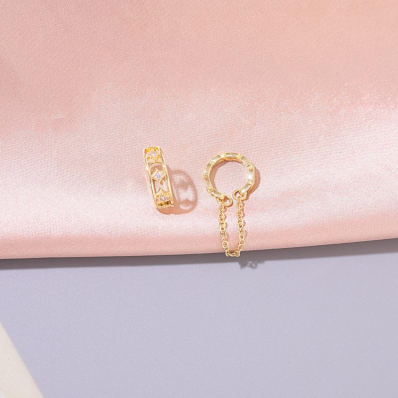 Рок Винтаж Циркон Звезда Цепочка Кисточка Клипсы Серьги Для Женщин Унисекс Минималистичные Фейковые Пирсинг Козелок Ухо Кафф Серьги Украшения Подарки