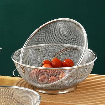 Сетчатое кухонное сито Дуршлаг с мелкой сеткой Дуршлаг для мойки фруктов Корзина для мытья риса Корзина для слива продуктов Кулинарные инструменты