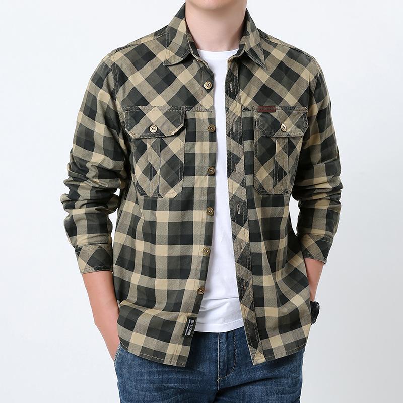 Men's Long Sleeve Shirts Lightweight Chambray Workout Shirts With Pockets Casual Button Up Relaxed Fit Dress Shirts for Men Outdoor Western Shirt