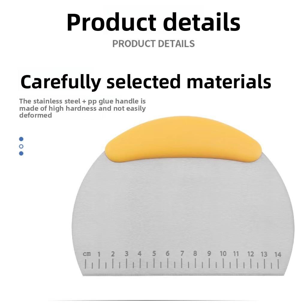 Бытовой Полукруглый из Нержавеющей Стали с Шкалой Нож для Выпечки и Нарезки Скребок для Крема, Торта, Муки