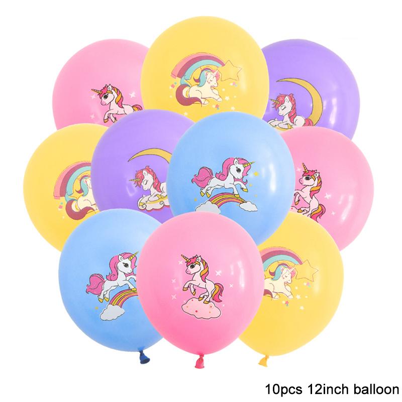 Единороговая вечеринка С днем рождения Бумажный баннер Подвесная гирлянда Флаг Единороговая тема Дети 1-й день рождения Украшения для вечеринки Baby Shower