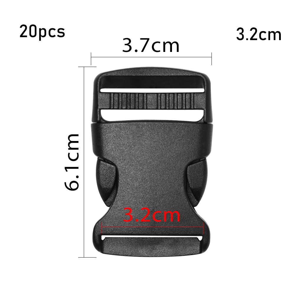 Пластиковая черная тесьма для ремня рюкзака, детали для браслета из паракорда, изогнутая пряжка, боковые пряжки