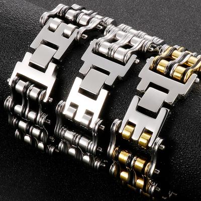 Мотоциклетная цепочка из нержавеющей стали, мужской браслет, ширина 24 мм, ручная цепочка, аксессуары, браслет, мужские браслеты, рок-н-ролл, рэп, ювелирные изделия