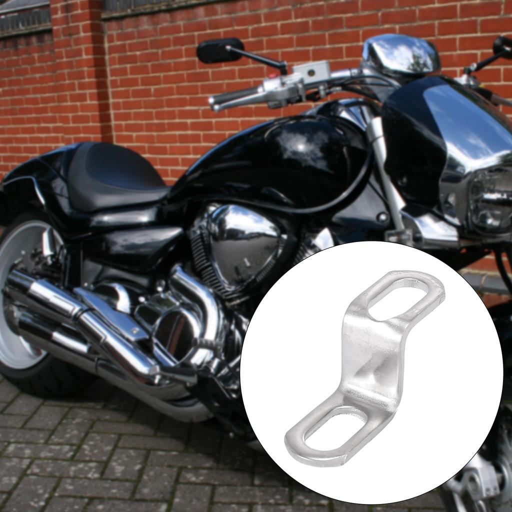 Motoforti Motorcycle Exhaust Pipe Bracket Z Muffler Mounting Clamp Stainless Steel Silver Tone 20mm