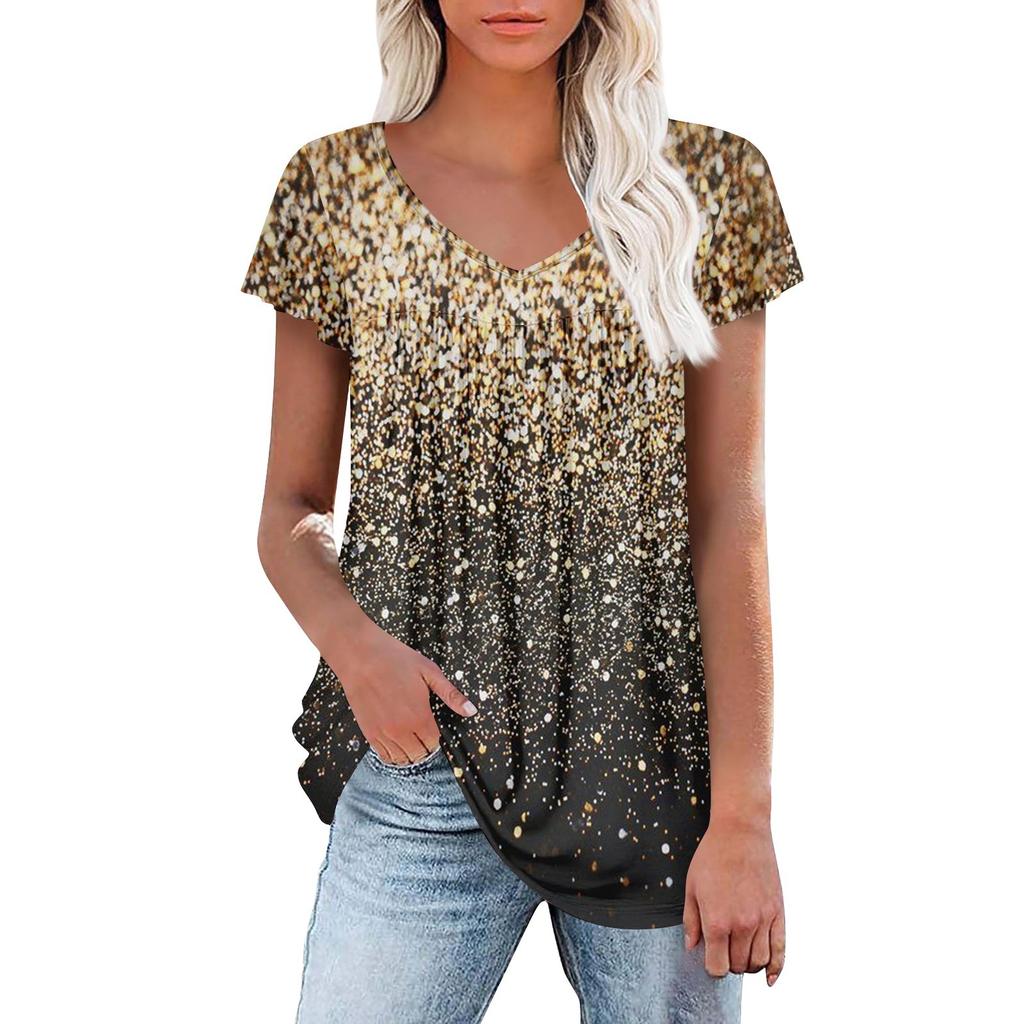 Женские туники, элегантные повседневные летние рубашки с коротким рукавом, цветочные свободные плиссированные топы в стиле бохо