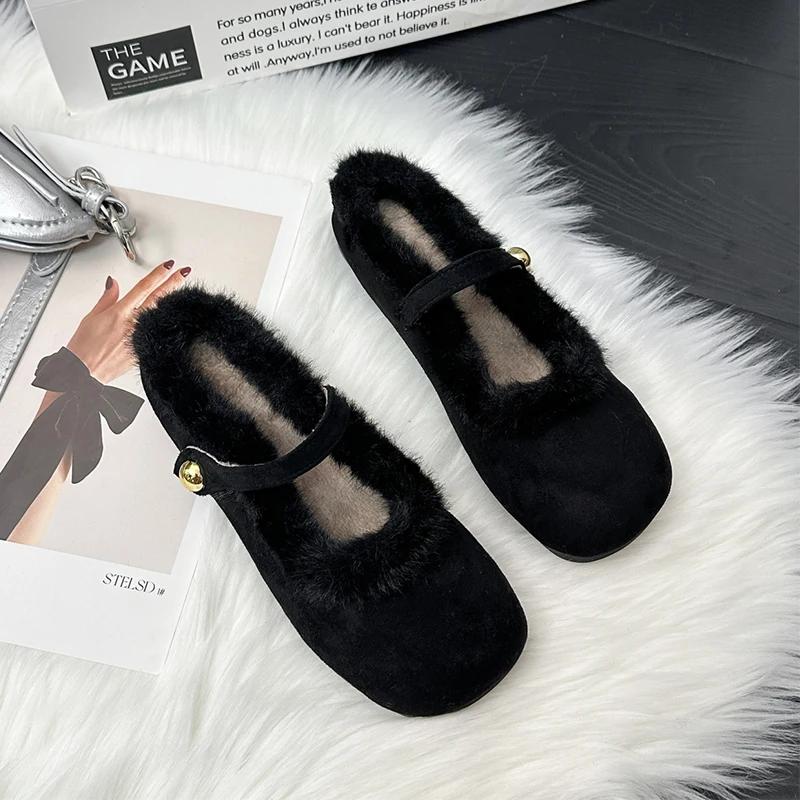 Fur Leopard Women Slippers Flats Casual Cotton Shoes Winter 2025 Trend Fashion Home Flip Flops Cozy Warm New Mujer Snow Botas