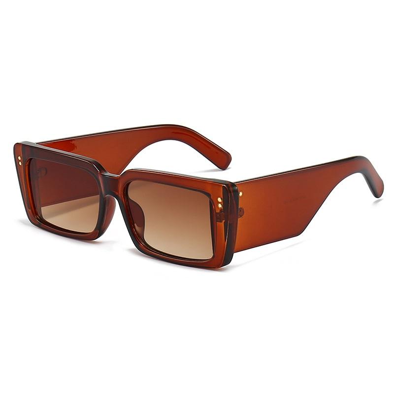 New Square Sunglasses Women Men UV400 Protection Wide Legs Retro Travel Shades Unisex Designer Luxury Brand