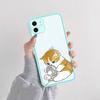 Забавный чехол для телефона с мультяшным котом для iPhone X XR XS 7 8 Plus 11 12 13 pro MAX 13mini полупрозрачный матовый чехол