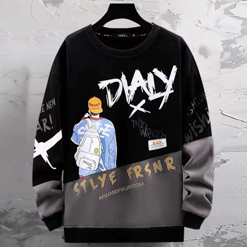 Мужская однотонная толстовка с капюшоном — уличная мода, длинный рукав, молодежный корейский стиль для весны, осени, зимы