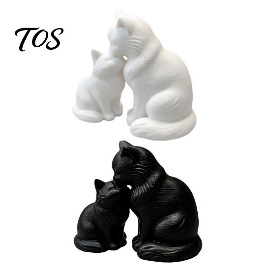 Фигурки кошек для декора дома 3D-печатная фигурка, Милая статуэтка кошки с котенком, Минималистичные настольные аксессуары, Животное-украшение для дома, офиса, полки