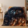 2026 New Mysterious Colorful Owl Cartoon Birds Flannel Blanket,Cozy Soft Throw Blanket for Home Bedroom Bed Sofa Cover Kids Gift