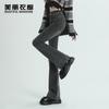 Женские джинсы-клеш с высокой талией, облегающие