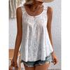 Женские летние однотонные модные универсальные свободные жилеты без рукавов с вышивкой