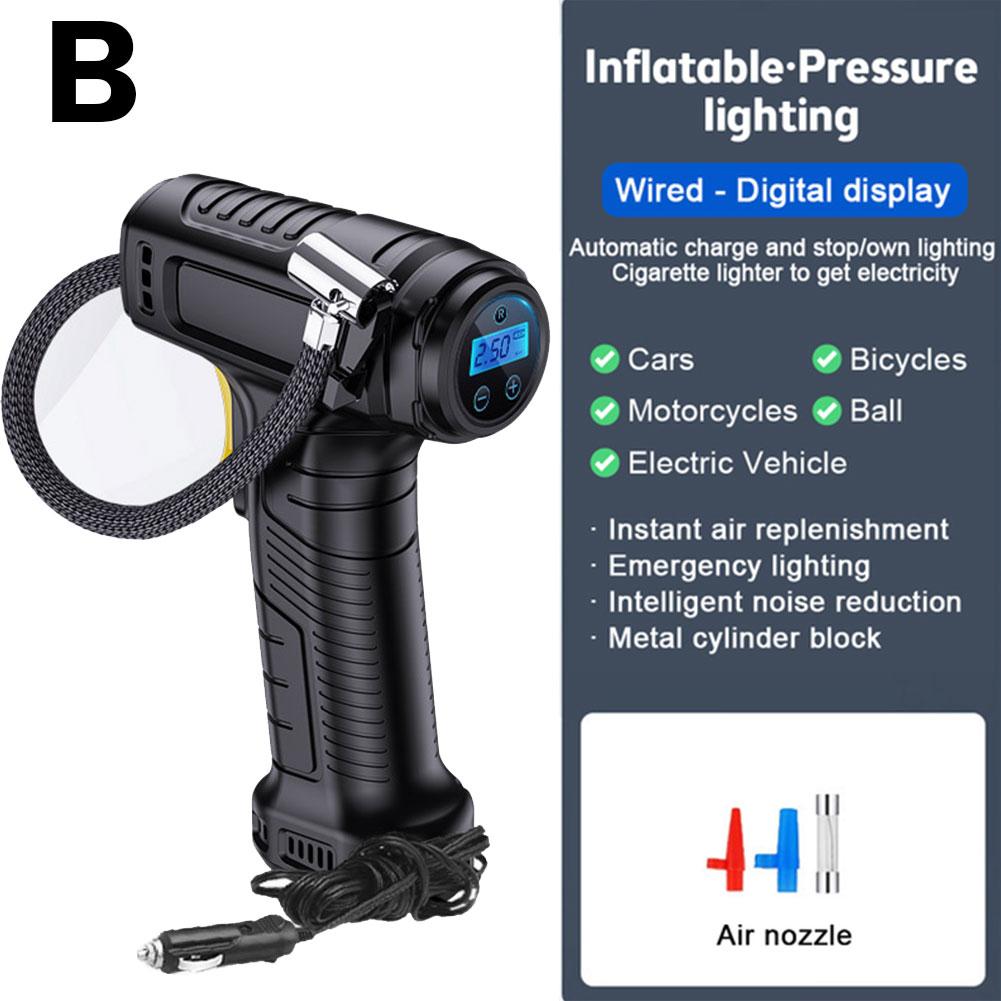 120 Вт Ручной воздушный компрессор Беспроводной/Проводной Автомобильный насос для шин Портативный накачиватель шин Цифровой воздушный компрессор для накачки шин