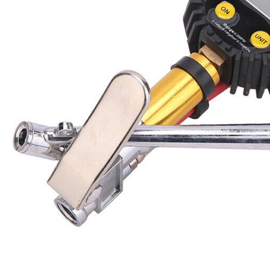 LCD Display Tire Pressure Gauge with Rubber Hose Ergonomic Design 200PSI