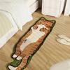 Kawayi Cat Long Carpet Funny Fluffy Bedside Floor Mat Washable Non-slip Mat Living Room Children's Room Bathroom Home Decoration