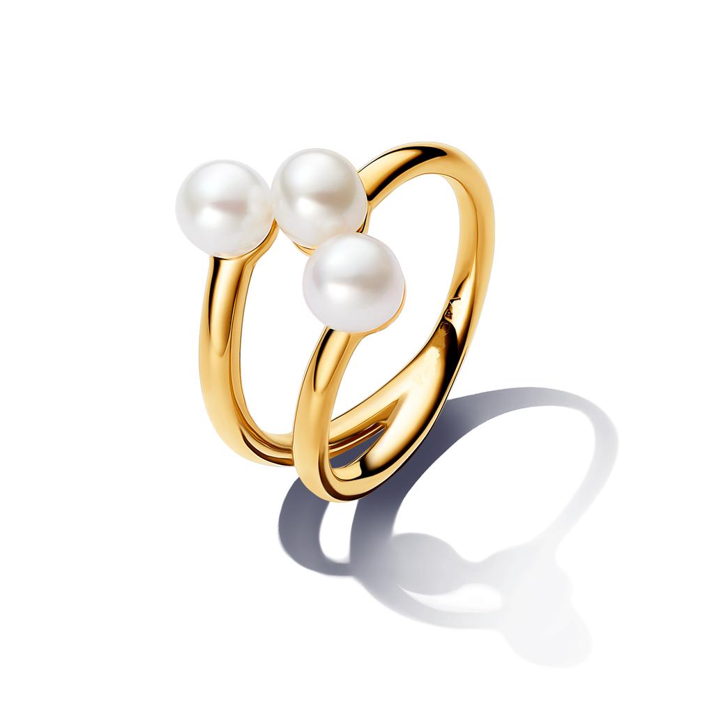 Новинка Женские открытые кольца из меди с жемчугом, кольцо-сердце, свадебное, неправильной формы, подлинное, совместимое, тонкое ювелирное изделие, подарок
