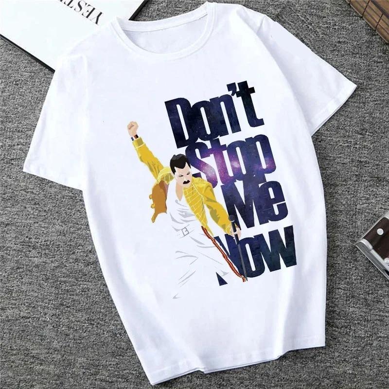 Футболка Freddie The Queen Белая Модная Женская Футболка Харадзюку Каваи Одежда С Коротким Рукавом Летняя Футболка Повседневный Женский Топ С Круглым Вырезом