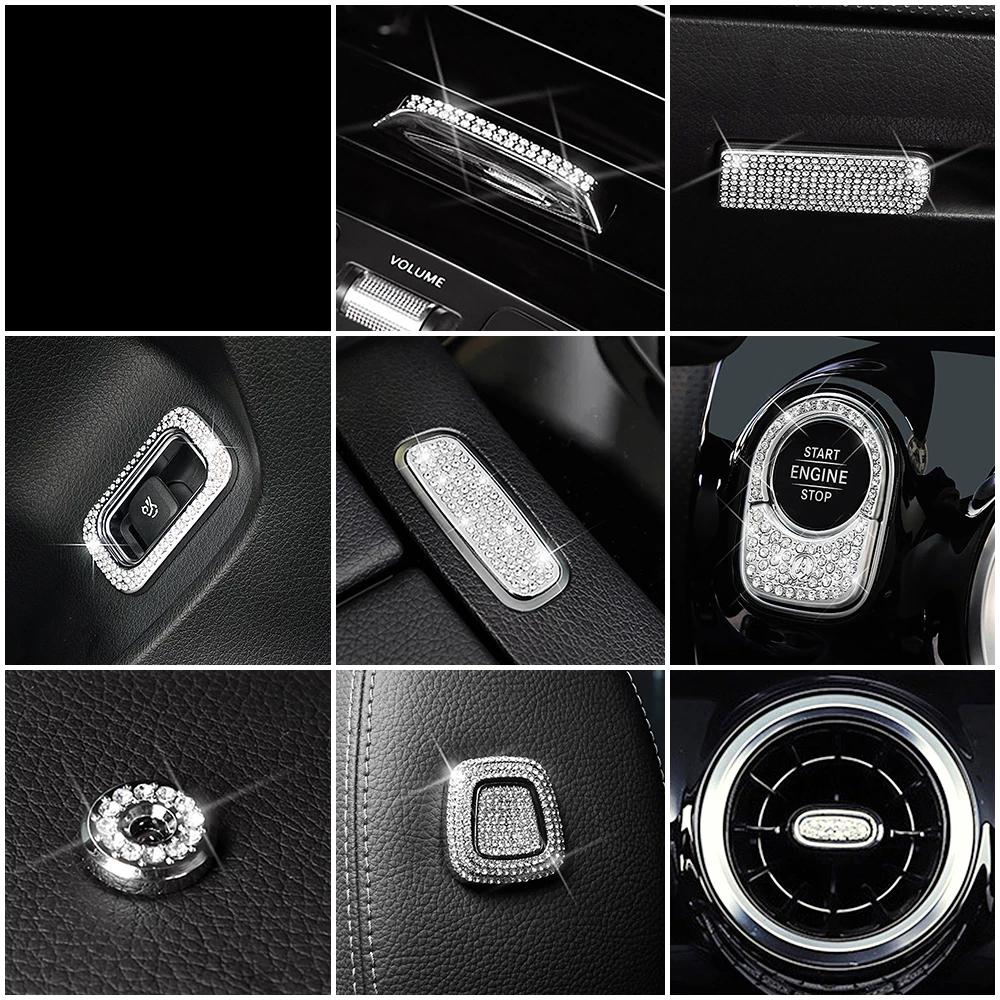 For Mercedes Benz B Class W247 B180 B200 B220 B250 Interior Central Console Decoration Refit Crystal Diamond Ring Trim