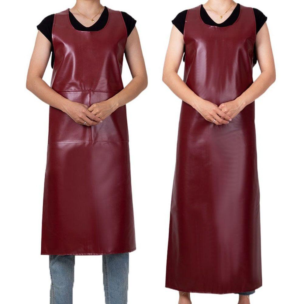 Oil-proof Work Smock Waterproof Cooking Work Clothes Durable Kitchen Apron  Lab Work