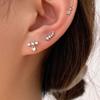 Five-pointed Star Small Diamond Combination Earrings Simple Women's Small and Exquisite Temperament To Nourish Ear Piercing Earrings Trendy