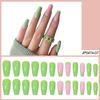 Summer Matcha Fake Nail Art Patch Nail Patch Wearing Nail Products