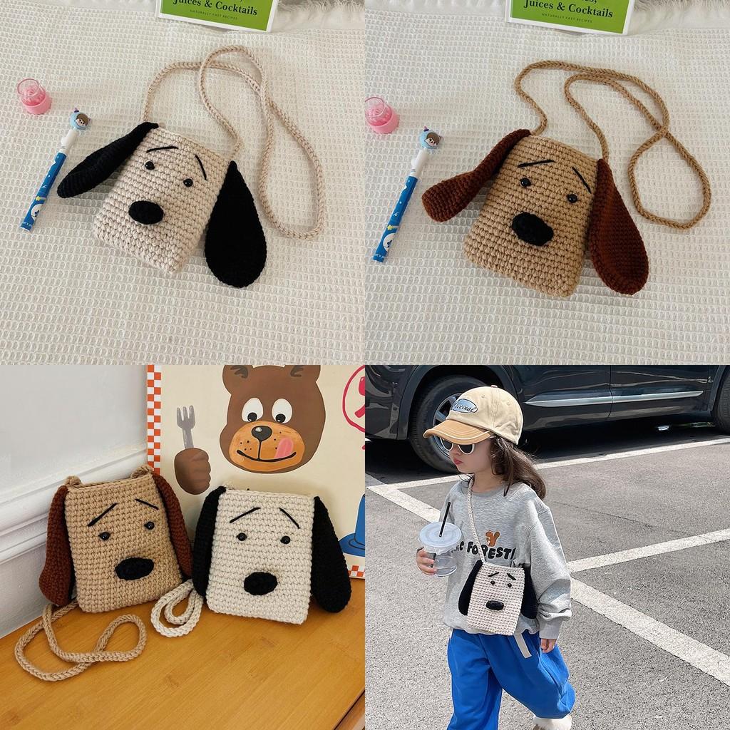 Adorable Cute Dog Plush Crossbody Bag For Kids Stylish Fall Fashionable Purse
