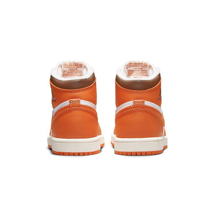 Детские кроссовки Air Jordan 1 High OG PS Starfish Orange White Cacao-Wow CU0449-101