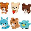 Kawada Nanoblock Мини Рилаккума Том. Набор из 2 коробок 6 штук Коллекционные строительные блоки