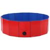 Dog Pool, Foldable PVC Pet Bath for Large Dogs, Blue Color, Portable Dog Bathing Pool, Red Design