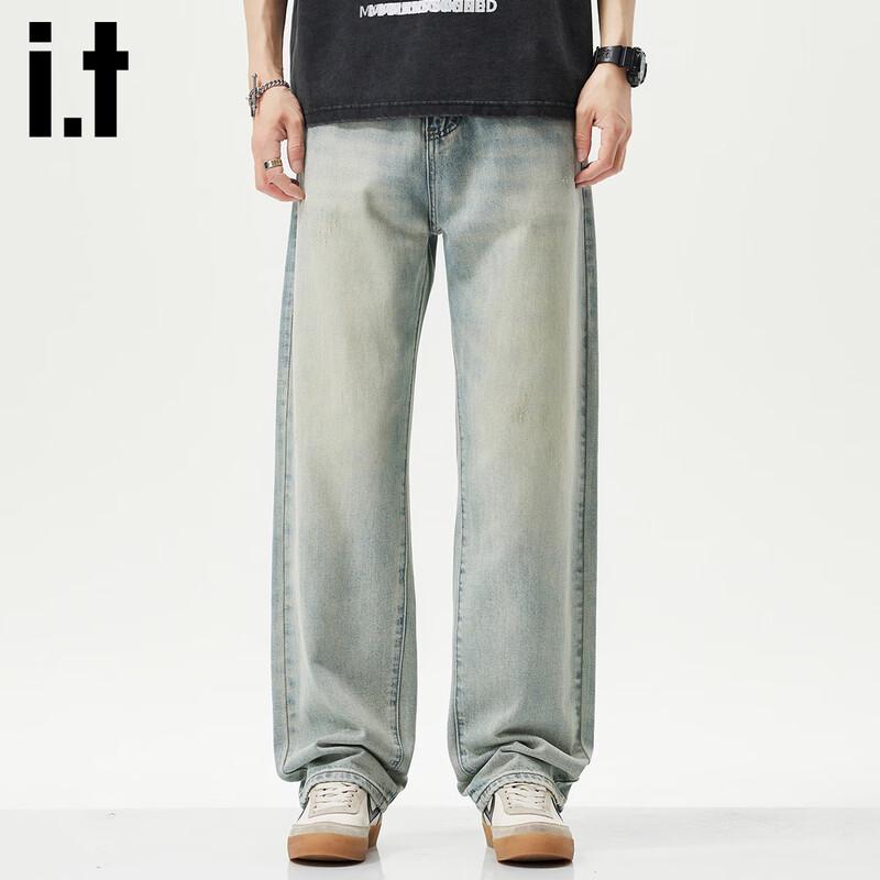 Izzue it Мужские джинсы из тенселя лиоцелла свободного прямого кроя