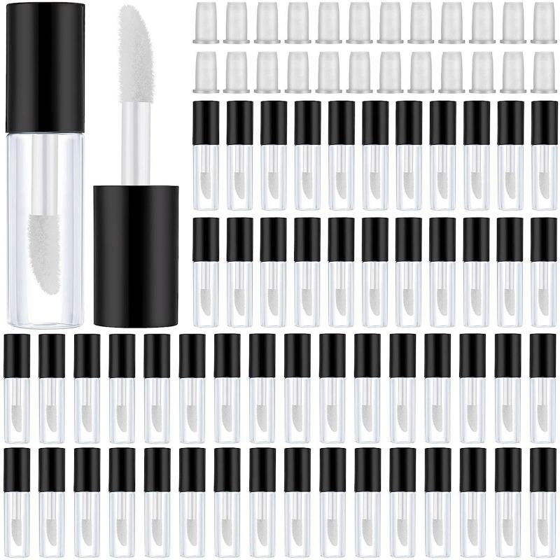 1.2/3ml Mini Lip Gloss Mascara Tubes with Wand Empty TravelBottle Refillable LipGloss Containers Lip Balm DIY Lipstick Cosmetics