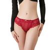 Uliteen Сексуальное кружево Размер S Женские трусики Т-бак, Нижнее белье, Милые, Формирующие ягодицы, Полностью кружевные трусики с низкой посадкой, Красные,