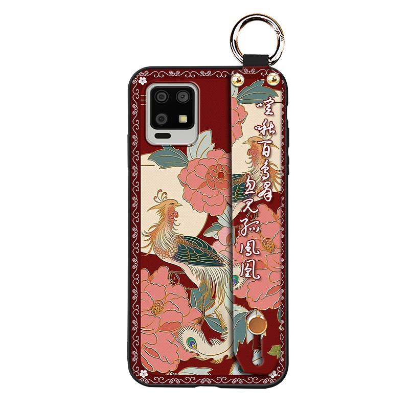 Silicone For Mom Phone Case For Sharp Aquos Zero6/Aquos Air Waterproof Dirt-resistant Kickstand Anti-dust Wristband Ring