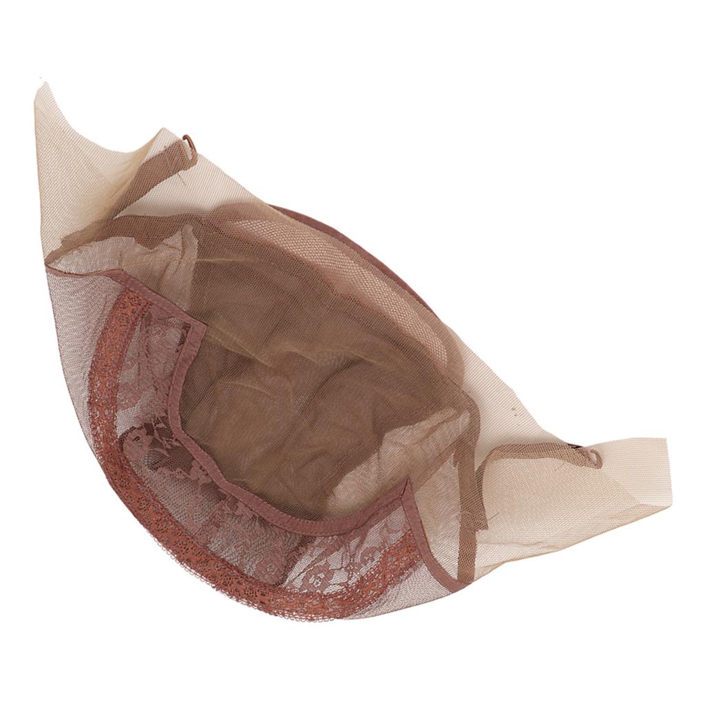 Wig Net Hairnet Lace Nylon Mesh U Part Adjustable Breathable Dark Brown for Performance