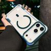 Роскошный Контрастный Бронированный Чехол ForMagsafe ДляiPhone 17 Air 16 15 14 13 12 11 Pro Max Plus Жесткий Прозрачный Магнитный Акриловый Чехол