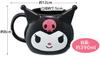 Керамическая кружка Skater 390 мл Kuromi Sanrio Вырезная CHMGD4-A