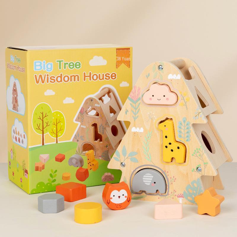 Монтессори деревянный ящик для ящиков раннее образование текстильный барабан мяч давление и головоломки игрушки для детского сада