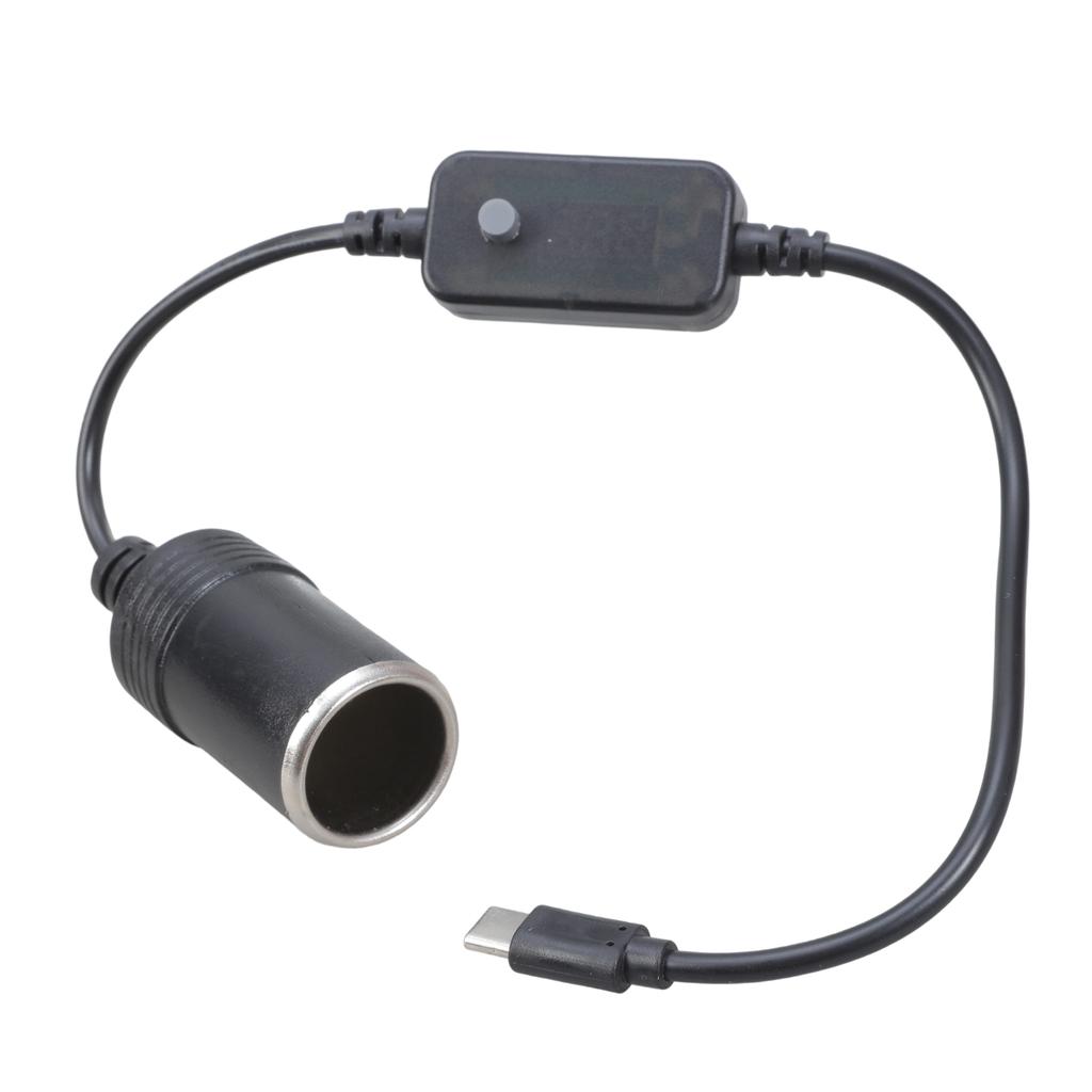 Кабель-адаптер PD USB C в гнездо прикуривателя 5 В - 20 В для автомобильных аксессуаров, таких как видеорегистраторы и GPS-навигаторы