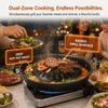 Black Hot Pot Grill Pan Iron Grill Pan with Side Portable Round Thai Style BBQ  Outdoor BBQ