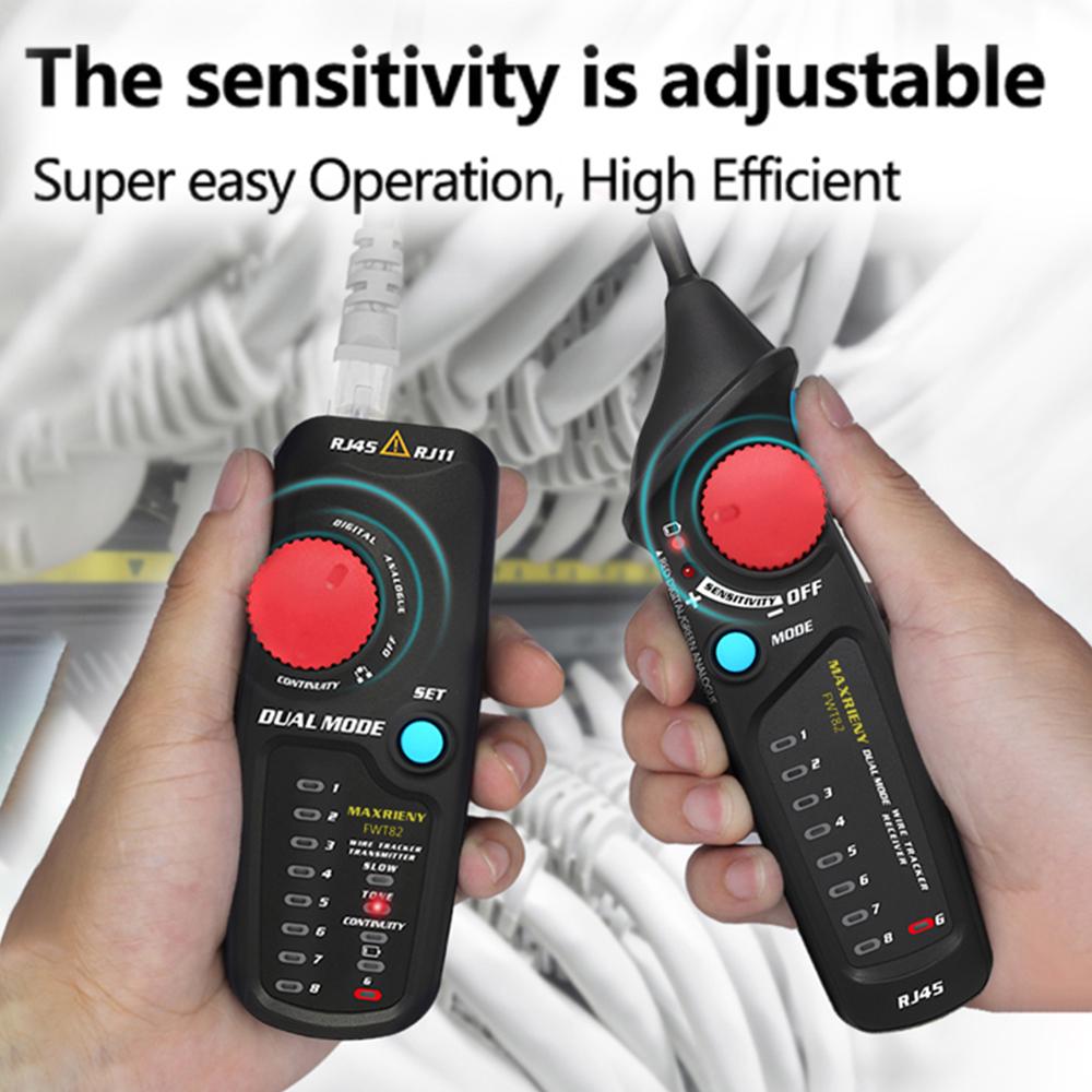MAXRIENY FWT82 Цифровой и аналоговый двухрежимный сетевой кабельный трекер с тонером RJ45 RJ11 Ethernet LAN